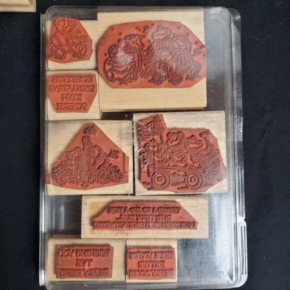 Stampin’ Up! Retired Beary Best Friends Rubber Stamp Set of 8 – Teddy Bears - Picture 2 of 2